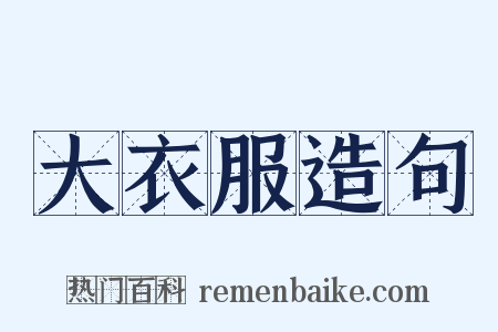 大衣服造句是什么意思的图片